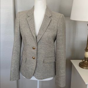 J Crew Herringbone Schoolboy Blazer 6